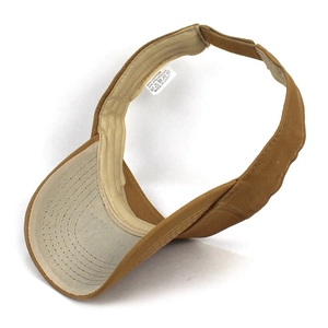 Brown cotton blend visor hat for men and women featuring reinforced stitching and sun protection