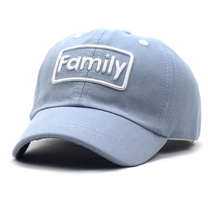Berretto da Baseball in Cotone per Bambini Con Ricamo Lettere Family Cinturino Regolabile Protezione Solare Estiva Cappello Moda
