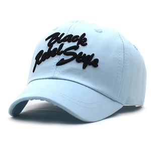 Cappellino da baseball in cotone azzurro per bambini con ricamo 3D Black Rebel Style