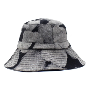 Japanese Washed Denim Bucket Hat Men Women Fashion Tie Dye Acid Wash Foldable Outdoor Summer Sun Protection Fisherman Hat