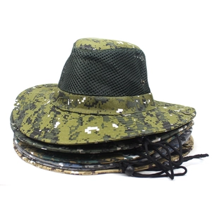 Digital Camouflage Bucket Hat For Men Women Breathable Mesh Outdoor Fishing Bonnie Hat Sun Protection Foldable Hiking Cap