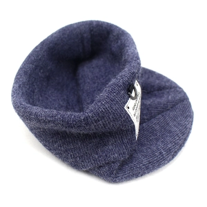Women's warm dark purple sheep cashmere knitted beanie for autumn and winter season