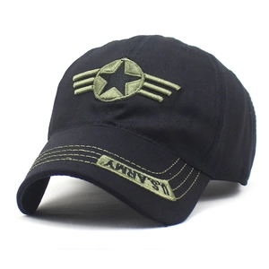 Vintage Men Military Baseball Cap Embroidered US Army Camouflage Star Distressed Cotton Canvas Outdoor Adjustable Sun Hat