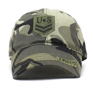 Berretto da baseball tattico mimetico con ricamo US Army e toppa militare in cotone robusto