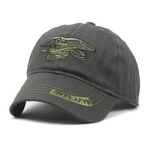 Men Tactical Navy SEAL Baseball Cap Cotton Military Camo Distressed Embroidery Sun Protection Outdoor Adjustable Hat