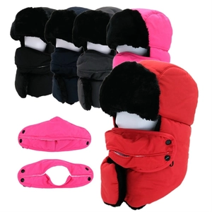 Invernale Unisex Colbacco Maschera Rimovibile Caldo Antivento Cappello Trapper Protezione Orecchie Equitazione Donna Uomo