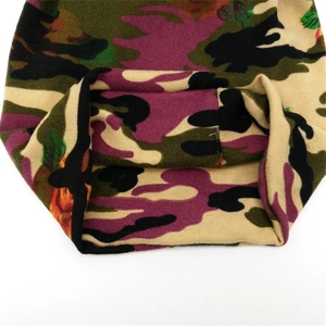 Bonnet en tricot camouflage chaud pour femme avec motifs violets et verts en tissu épais
