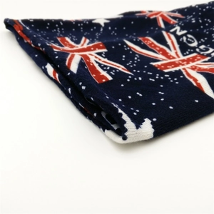Unisex donkerblauwe gebreide muts met Britse vlag en London tekst voor de winter