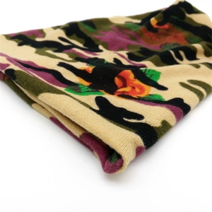 Bonnet et écharpe multifonctions en maille camouflage pour femme, chaud et doux pour l'hiver