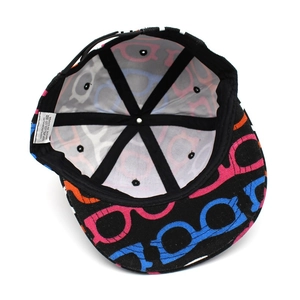 Cappellino snapback hip-hop per bambini con stampa occhiali e cinturino regolabile