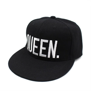Queen King Embroidery Alphabet Baseball Cap Couple Flat Brim Snapback Hip Hop Streetwear Sunshade Cotton Fashion Hat