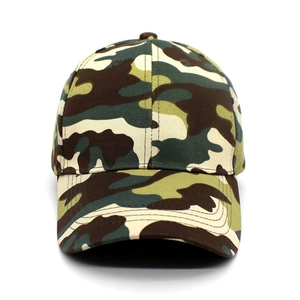 Classic cotton woodland camouflage baseball cap with adjustable curved brim and 6-panel design