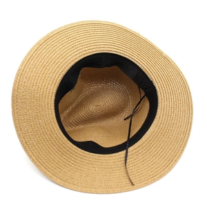 Chapeau de soleil en paille avec bandeau intérieur et cordon réglable pour l'été