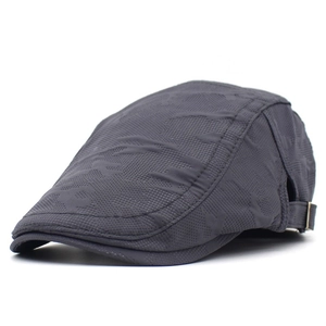 Men Women Breathable Mesh Beret Newsboy Cap Adjustable Flat Top Sun Hat Outdoor Casual Vintage Style Cabbie Hat