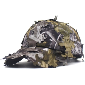 Jungle camouflage honkbalpet met 3D bladeren voor jacht en buitenactiviteiten