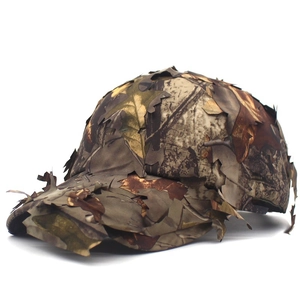 3D Blad Camouflage Honkbalpet Sneldrogend Tactische Ghillie Hoed Voor Outdoor Jacht Jungle Camo Verstelbare Zonnehoed