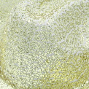 Cappello da cowboy con paillettes oro scintillanti per feste e spettacoli teatrali