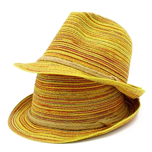 Böhmischer Gewebter Strohhut Fedora Für Damen Herren Sommer Strand Sonnenhut Mit Hanfseil Gestreifter Jazzhut Atmungsaktive Urlaubsmütze