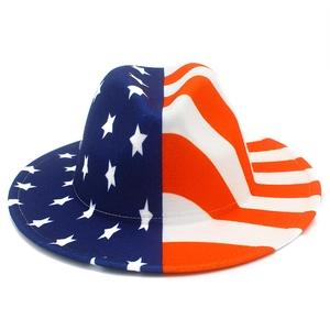 Classic USA flag stars and stripes fedora hat for stage performance and fashion wear