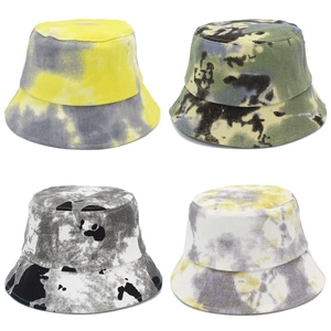Chapeau Bob en Coton Tie Dye Pour Hommes Femmes Streetwear Camouflage Protection Solaire Extérieur Voyage Pliable