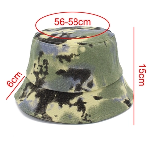 Tableau des dimensions du chapeau bob camouflage en coton avec tour de tête 56-58cm