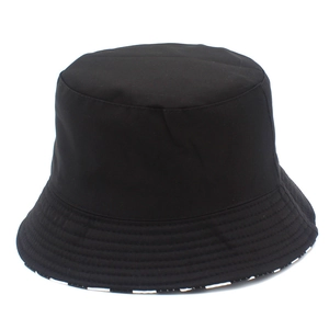 Classic black cotton checkerboard bucket hat for sun protection with durable stitching