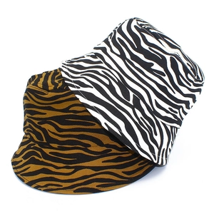 Retro Cotton Zebra Tiger Print Bucket Hat For Women Men Sunscreen Breathable Outdoor Fashion Travel Sun Cap Daily Wear