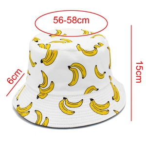 Detaillierte Größentabelle für Baumwoll-Bananenhut mit 56-58cm Kopfumfang