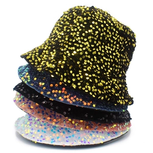 Cappelli a secchiello con paillettes luccicanti per uomo e donna in cinque colori