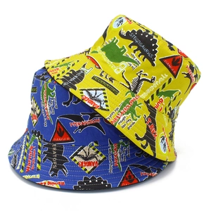 Cotton Cartoon Dinosaur Print Bucket Hat Breathable Sun Protection Fisherman Cap Outdoor Beach Summer Hat For Men Women