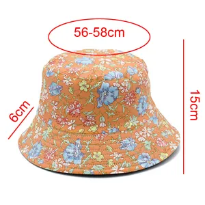 Guide des tailles du chapeau soleil en coton avec circonférence de 56-58cm et bord de 6cm