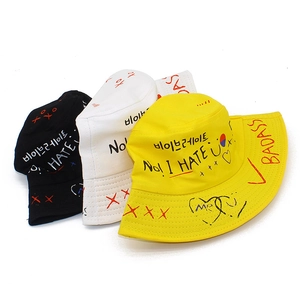 Graffiti Druck Baumwolle Fischerhut Streetwear Hip Hop Faltbar Sonnenschutz Angelhut Für Herren Damen Outdoor Täglich
