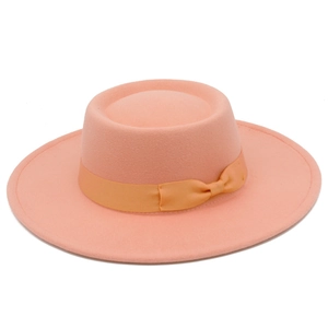 Damen Vintage Französisch Wollfilz Fedora Hut Breitkrempiger Boater Hut Mit Schleife Winter Warm Elegant Party Kleid Jazz Hut