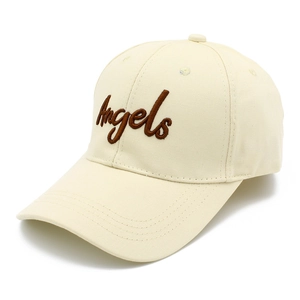 Casquette de baseball en coton crème tendance avec broderie Angels et sangle réglable