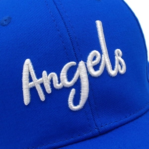 Casquette de baseball bleu roi avec broderie Angels 3D blanche et sangle réglable