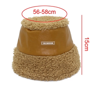 Spécifications de taille du chapeau bob en polaire avec 15 cm de hauteur et 58 cm de tour