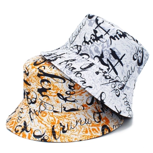 Chapeau bob graffiti streetwear pour hommes et femmes avec imprimés de lettres stylées