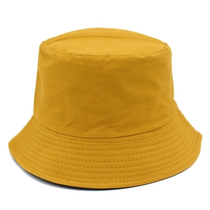 Bob classique en coton jaune vif avec coutures parallèles sur le bord pour femmes