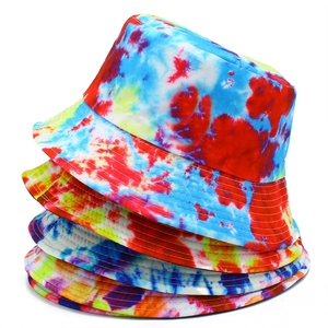 Chapeau Bob Tie-Dye Coloré pour Femmes Hommes Coton Protection Solaire Streetwear Extérieur Chapeau de Soleil Décontracté Voyage