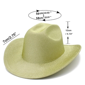 Sombrero jazz color champán brillante con detalles de tamaño del ala y copa