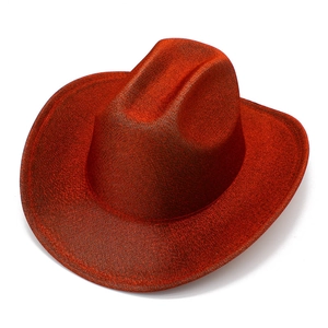 Sombrero de vaquero rojo brillante para fiestas, discotecas y eventos festivos