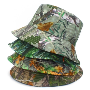 Chapeau Bob Camouflage Feuilles pour Hommes Femmes Protection Solaire Large Bord Pêche Randonnée Chapeau de Safari en Coton Respirant