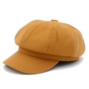 Casquette Gavroche en Mélange de Laine Rétro pour Femmes Style Britannique Chapeau Octogonal Béret d'Hiver Chaud pour Tenue Quotidienne Décontractée Chapeau de Peintre