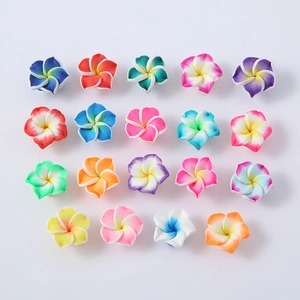 Polymer Ton Frangipani Blumen Perlen Plumeria Florale Anhänger Für DIY Handgefertigten Schmuck Armband Halskette Dekor