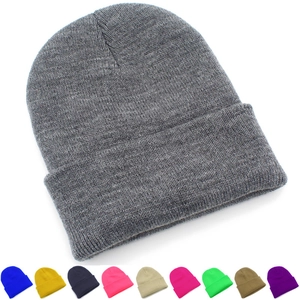 Berretto in Maglia Tinta Unita Invernale Per Donna Uomo Caldo Antivento Con Risvolto Morbido Elastico Skull Cap Moda Outdoor