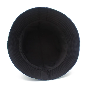 Detailed inner view of the reversible floral bucket hat showing clean stitching and fabric