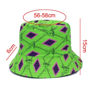 Detailed dimension guide for the cartoon rabbit bucket hat with 56-58cm head size