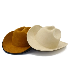 Classic Western cowboy hats in brown and beige felt featuring a curved brim and pinched crown