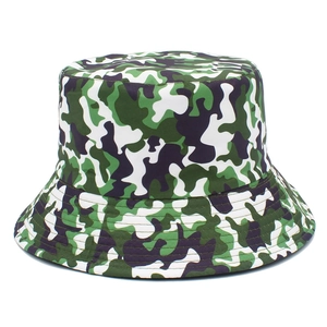 Klassischer Fischerhut mit Wald-Camouflage-Muster für Damen und Herren mit fester Krempe