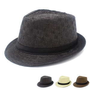 Classic Paper Straw Fedora Sun Hat For Men Women Breathable Woven Jazz Panama Cap With Black Ribbon Band For Summer Beach Travel